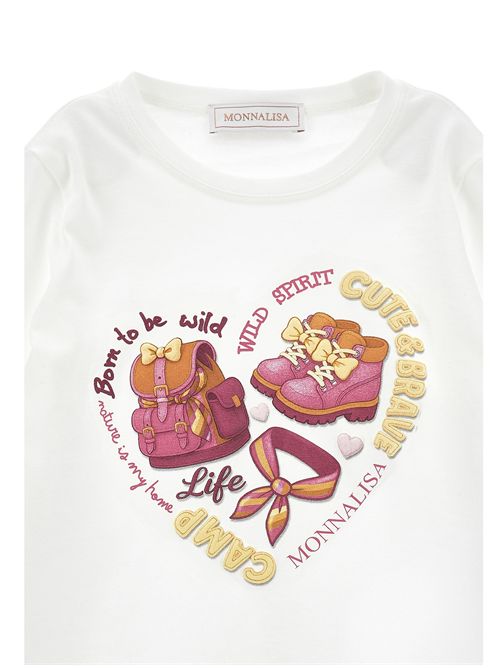 T-shirt, bambina, in jersey di cotone stretch. MONNALISA | 11H624 82010198
